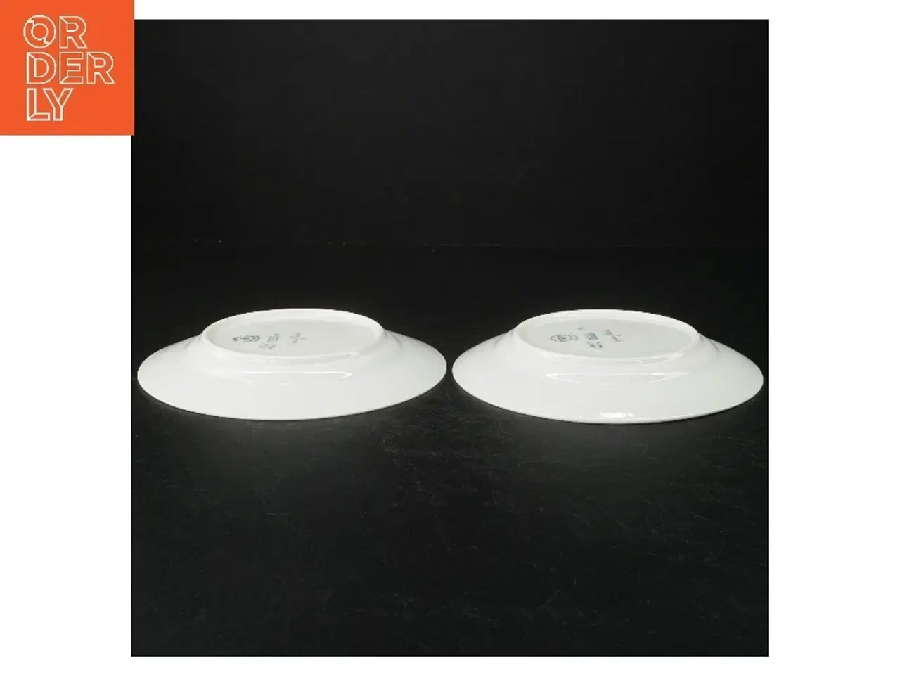 Billede 3 - Grøn Melodi RC Porcelænsmiddagstallerkener med plante dekoration fra Royal Copenhagen (str. Ø. 17 cm)