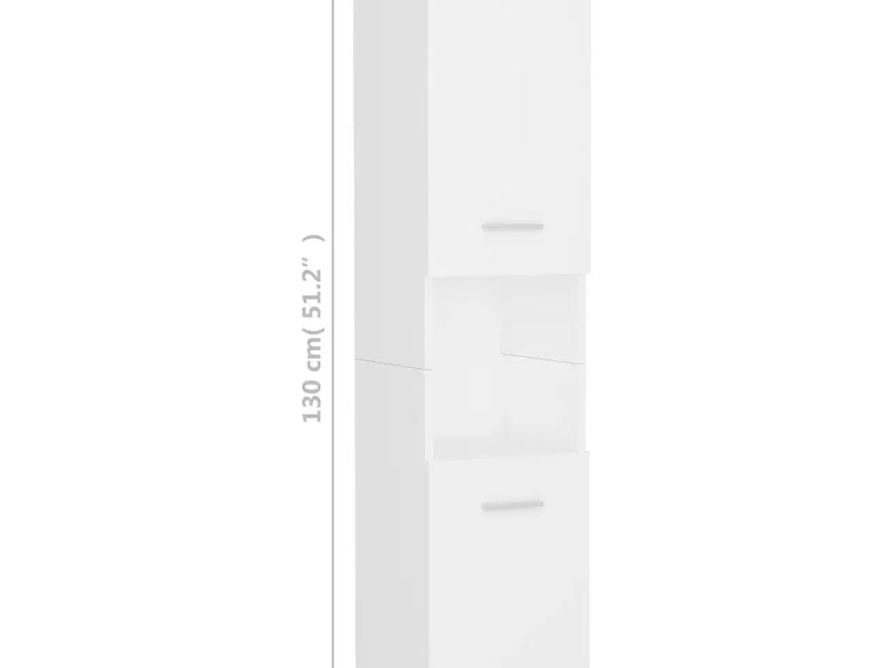 Billede 10 - Badeværelsesskab 30x30x130 cm konstrueret træ hvid
