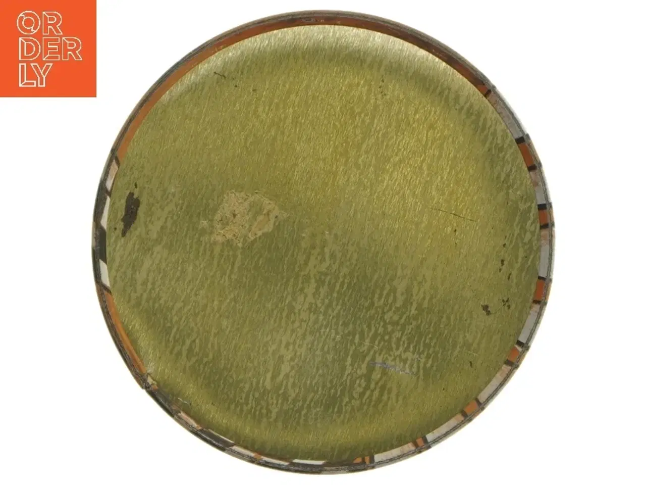 Billede 4 - Dekorativ rund metaldåse med heste IRA (str. Ø 11,5x cm højde 15 cm)