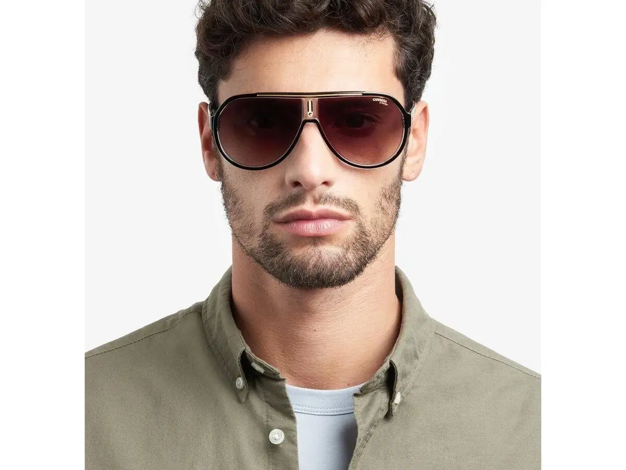 Billede 2 - Solbriller herre Carrera CARRERA 1057 S gylden Ø64 mm