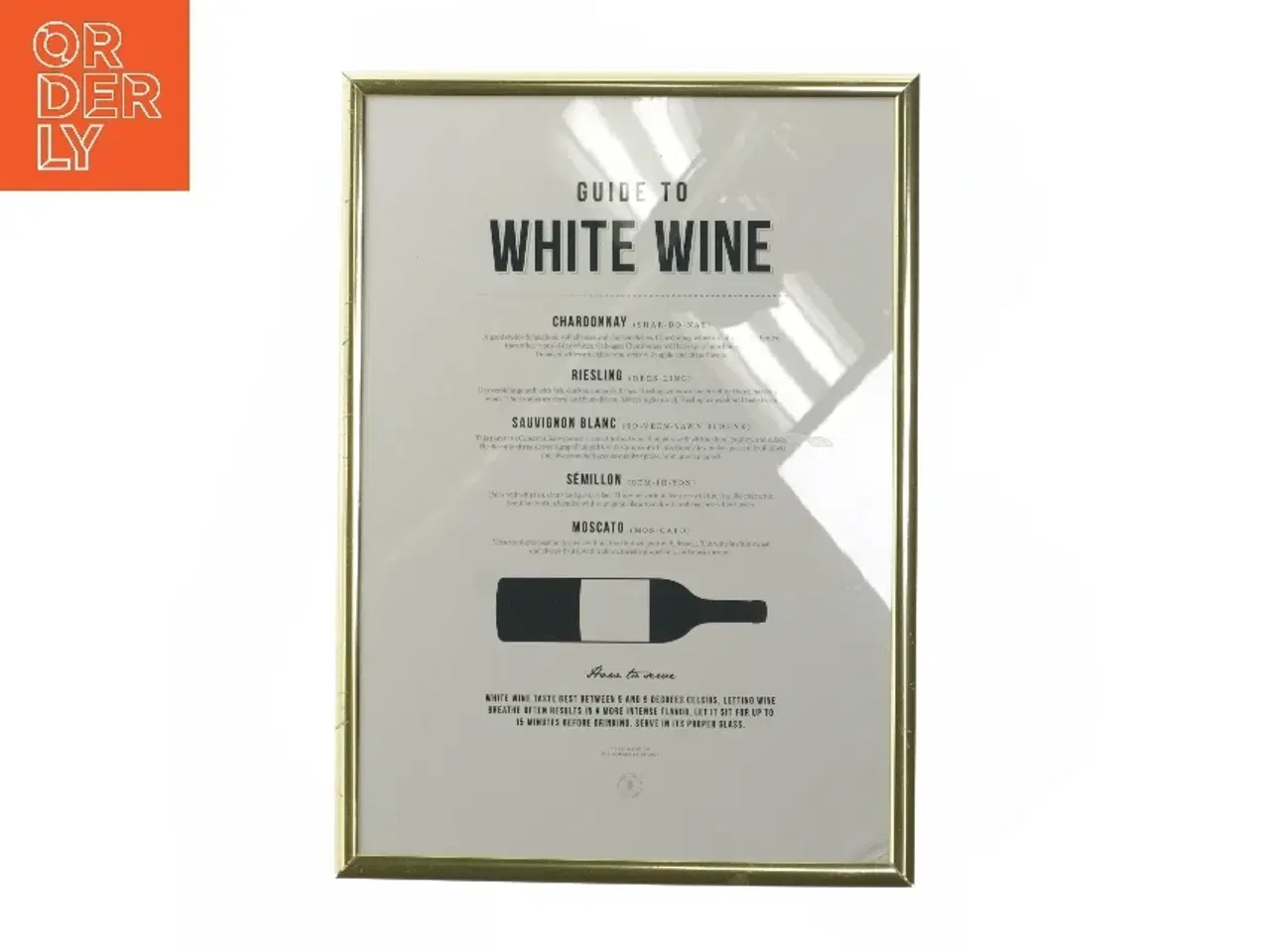 Billede 1 - Vinguide plakat i ramme (str. 22x31 cm)