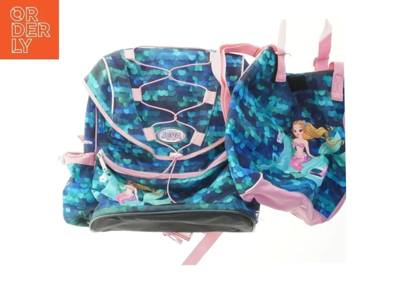 Billede 1 - JEVA skoletaske og gymnastikpose fra Jeva (str. 40x37 og 33x35 cm)