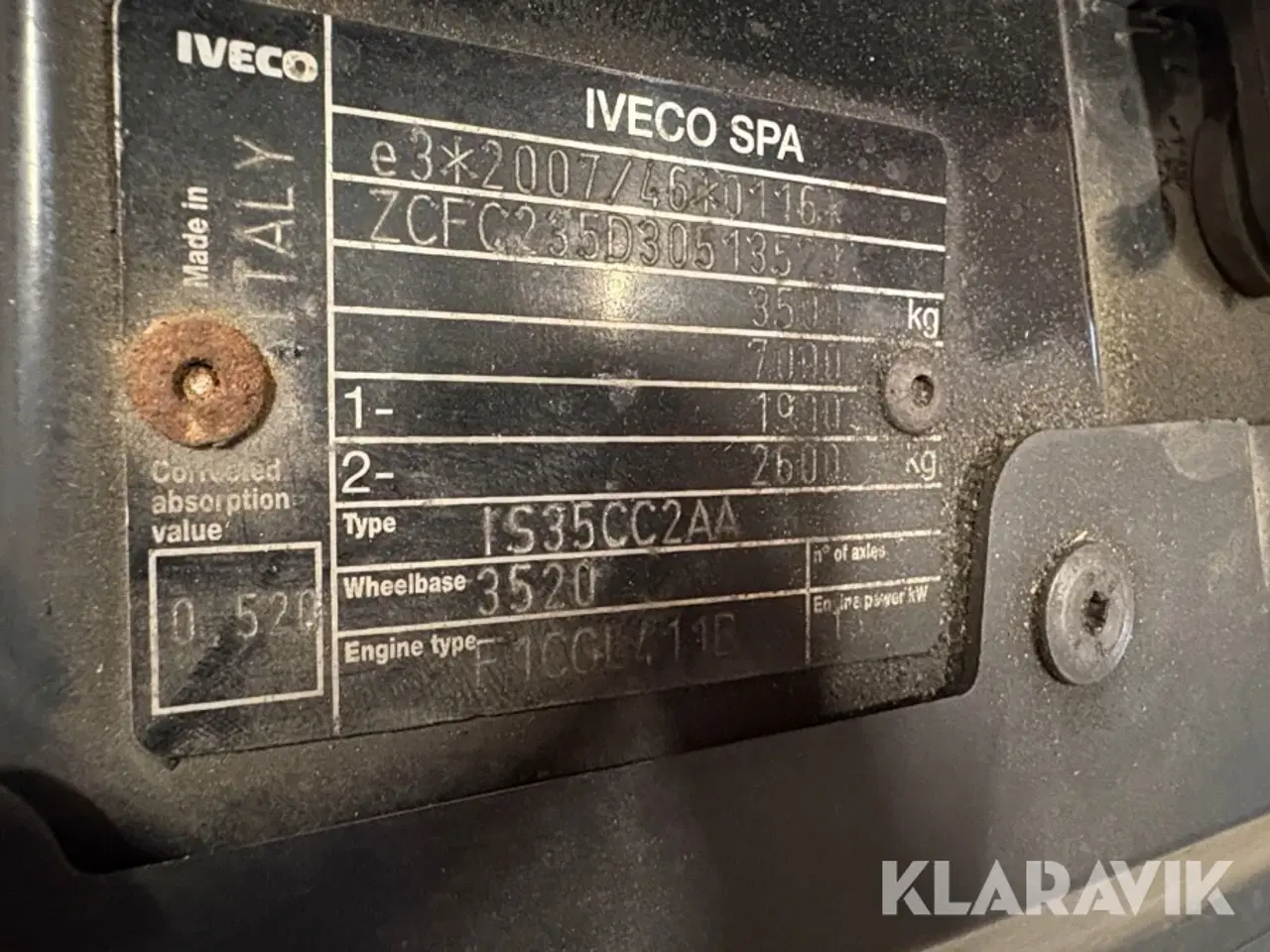 Billede 5 - Varebil Iveco 35c18 3,0D 12m3