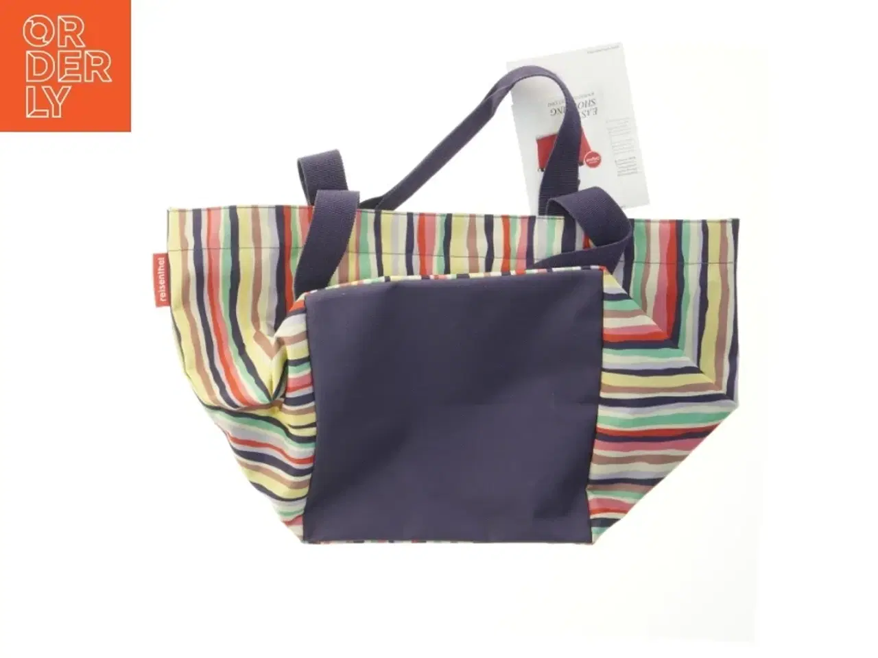 Billede 2 - Stribet stofpose og toilettaske fra Reisenthel (str. 51x30 cm)