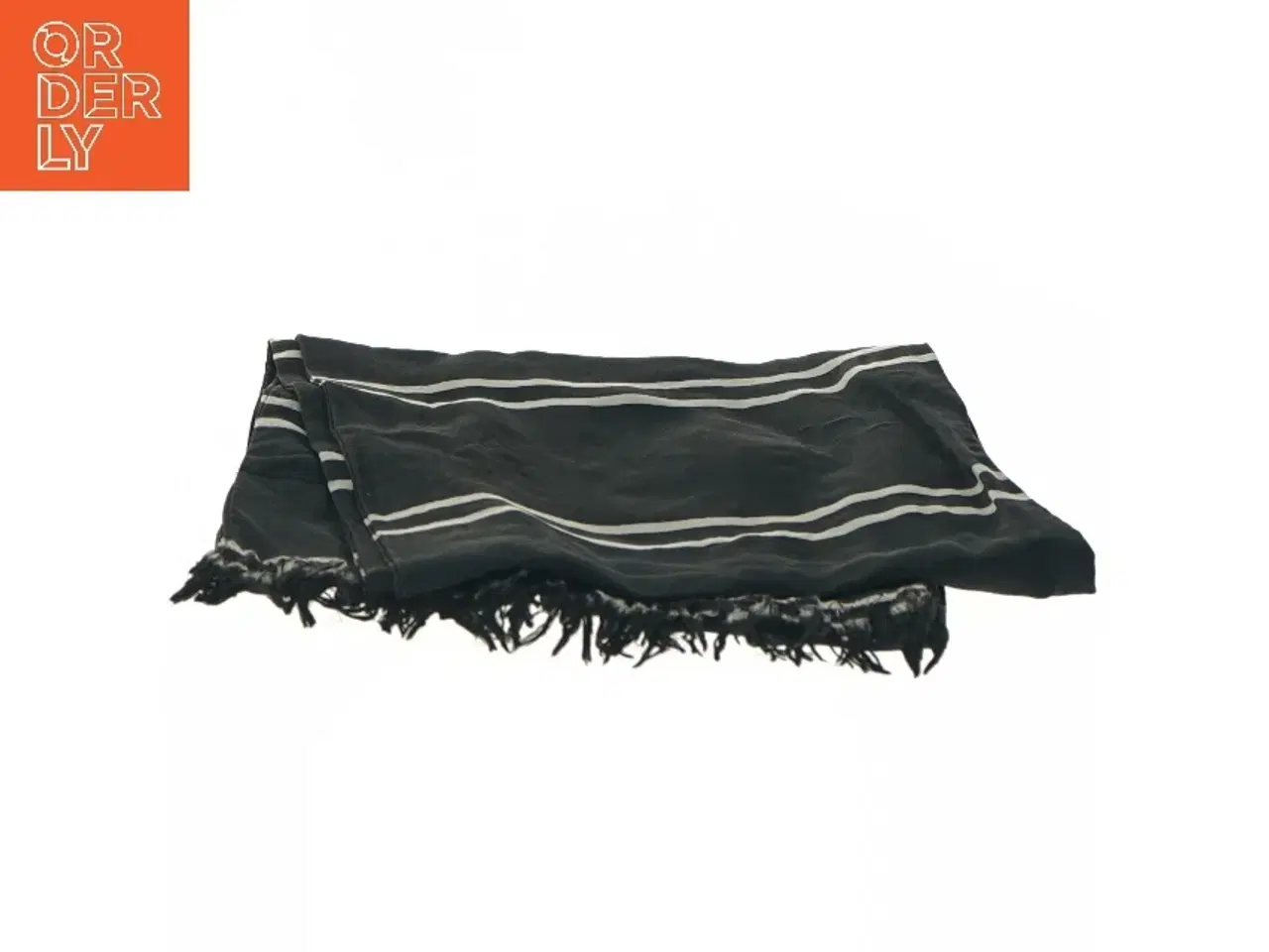 Billede 2 - Sort Silke Tørklæde (str. 18,5x140 cm)