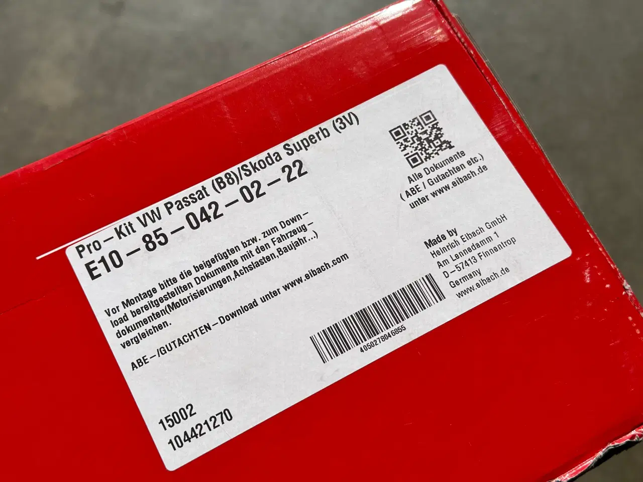 Billede 4 - Eibach PRO-KIT passer til VW Passat og Skoda Super