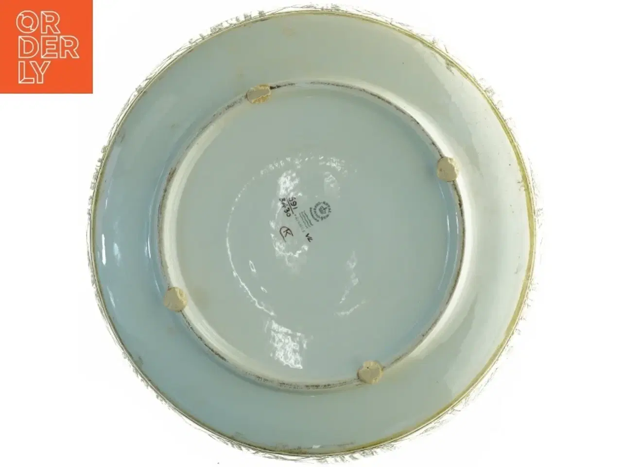 Billede 3 - enera kunst fajance fra Royal Copenhagen / Aluminia. Stor bowle / skål. Nummer 591/3430. (str. 34 x 34 cm)