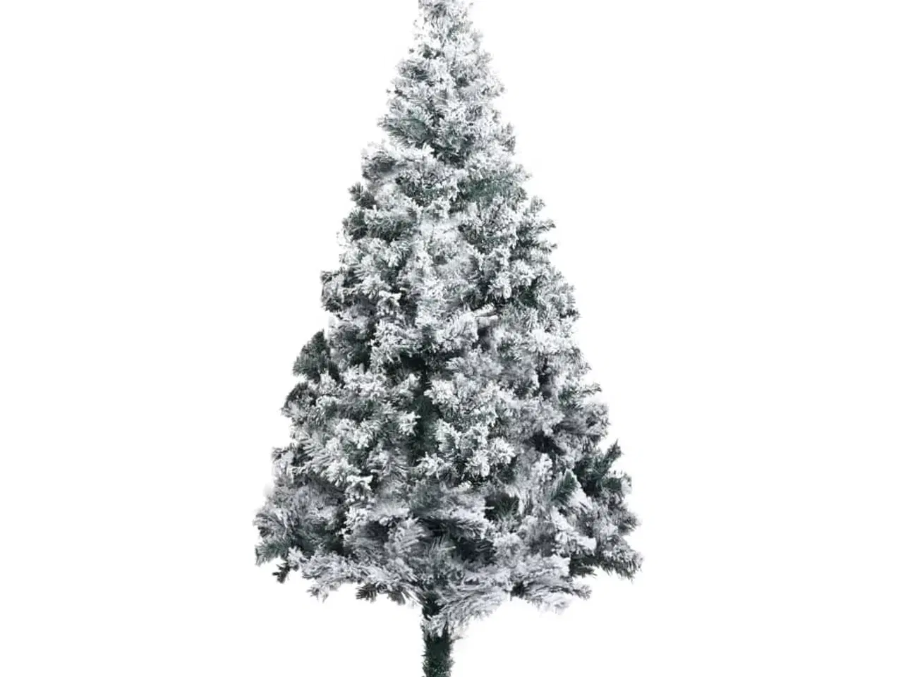 Billede 2 - Kunstigt juletræ med sne 210 cm PVC grøn