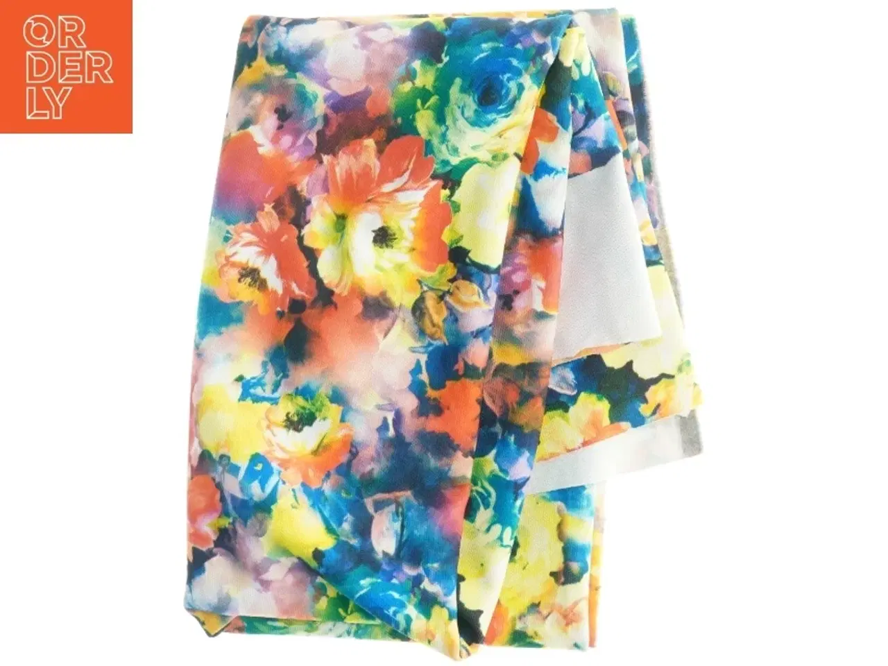 Billede 2 - Blomstret stof (str. 100 x, 150 cm)