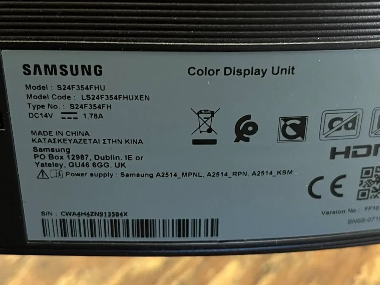 Billede 3 - 3 Stk. Skærme 24"  SAMSUNG S24F354FHU