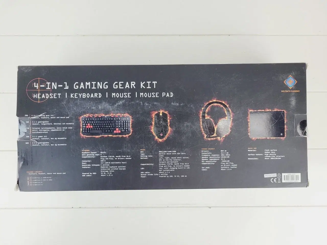 Billede 6 - Tastatur, DELTACO , 4-i-1 Gaming Gear Kit