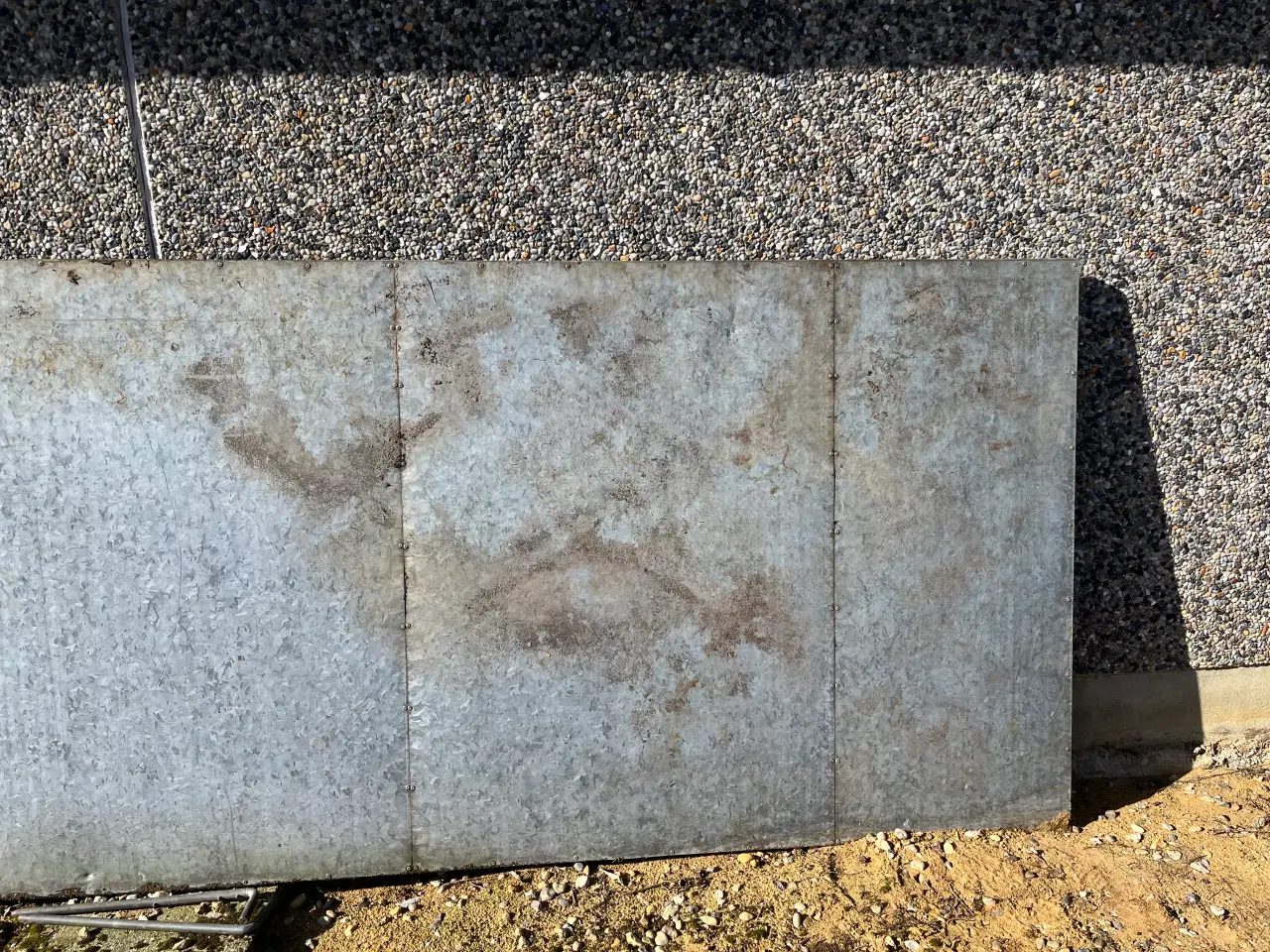 Billede 1 - Fuld galvaniseret stål port med stolper