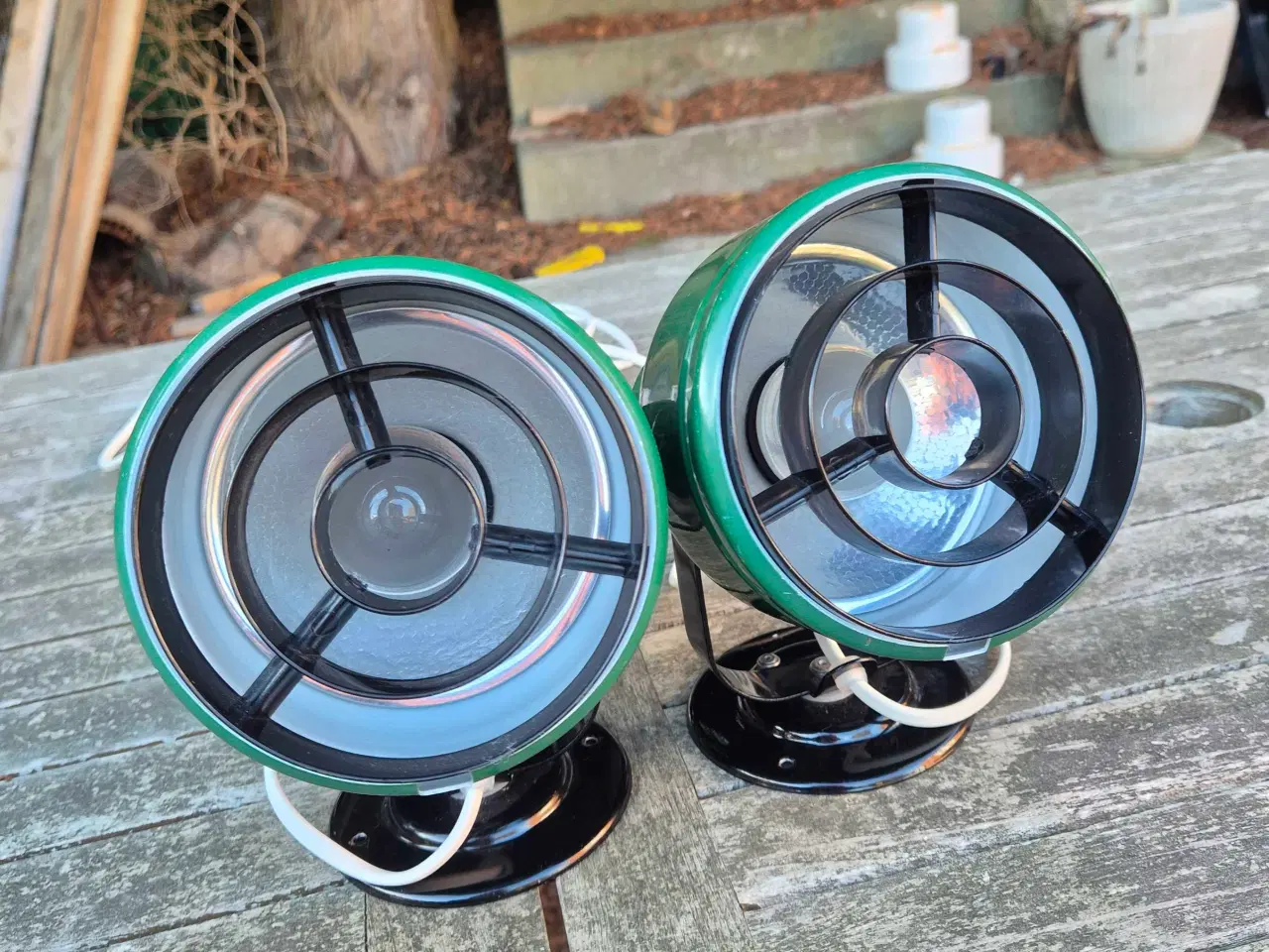 Billede 3 - Fine flaskegrønne væglamper