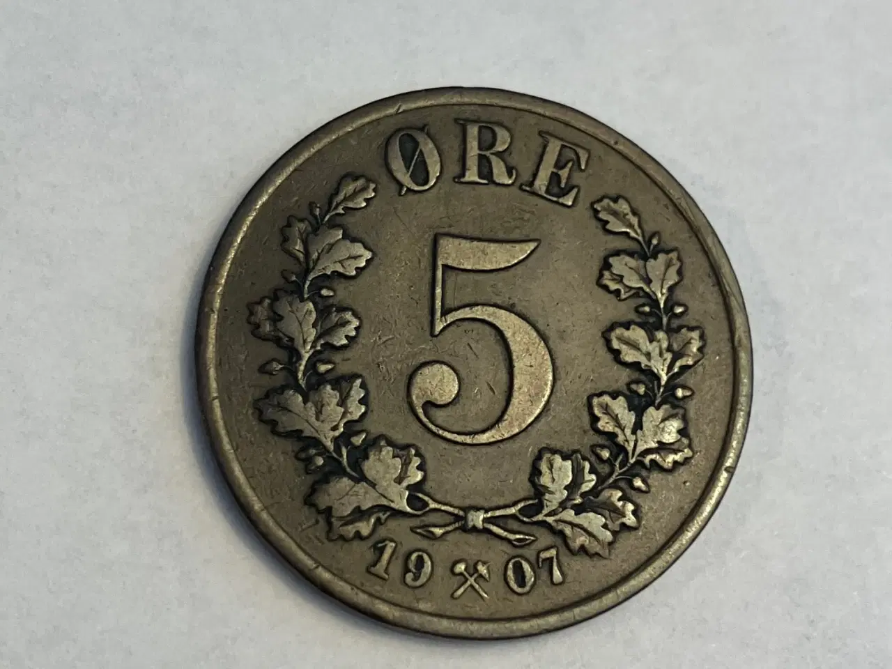 Billede 1 - 5 Øre 1907 Norge