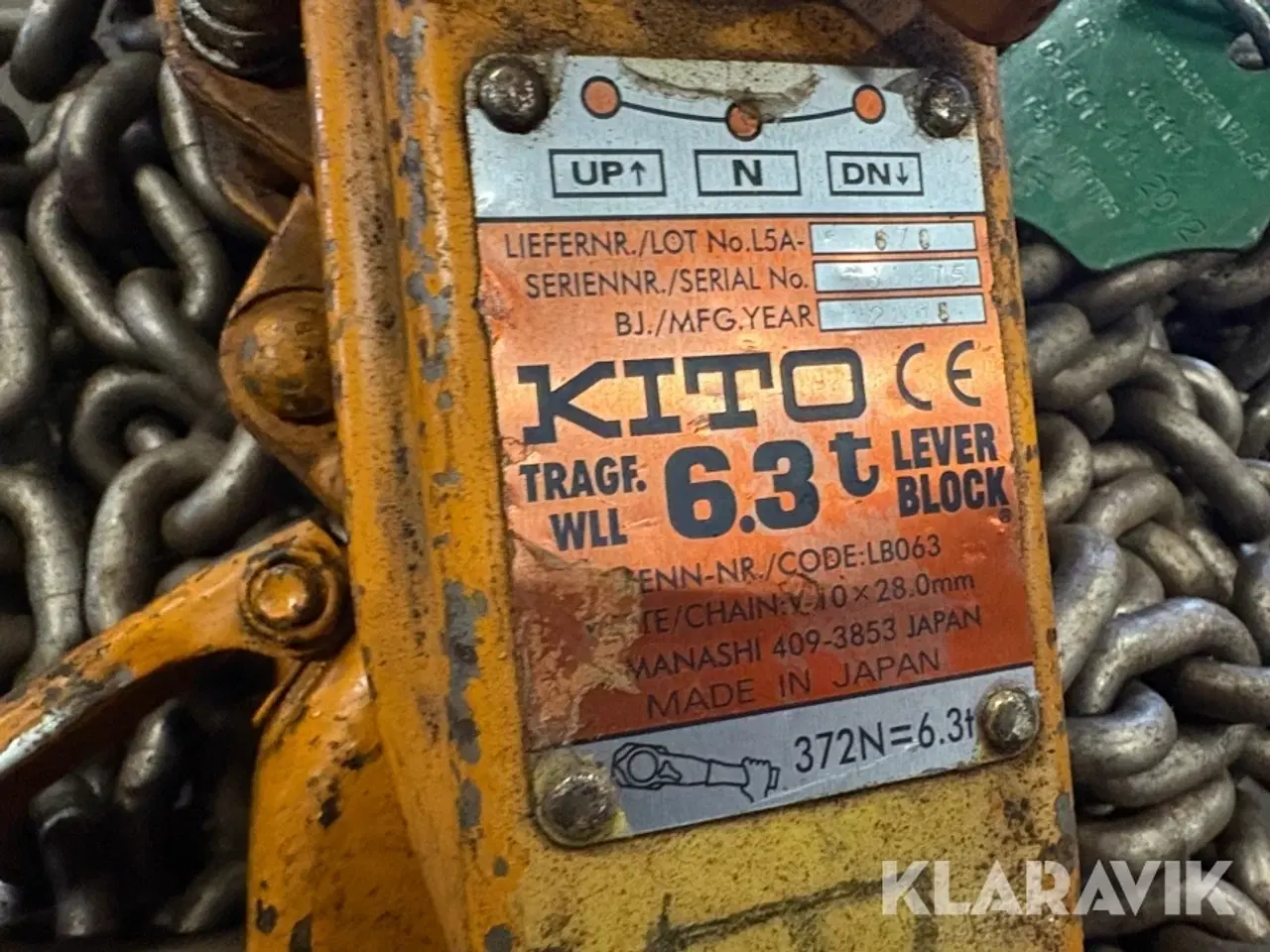 Billede 6 - Talje KITO 6,3 T