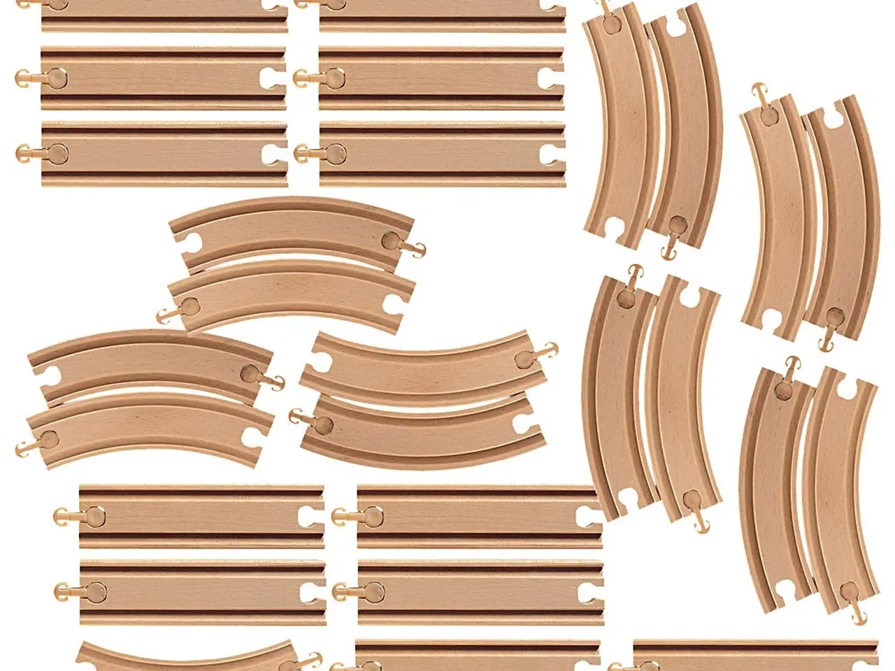 Billede 1 - VIGA Togskinner, lige og kurvet, 32 stk./ 1 sæt