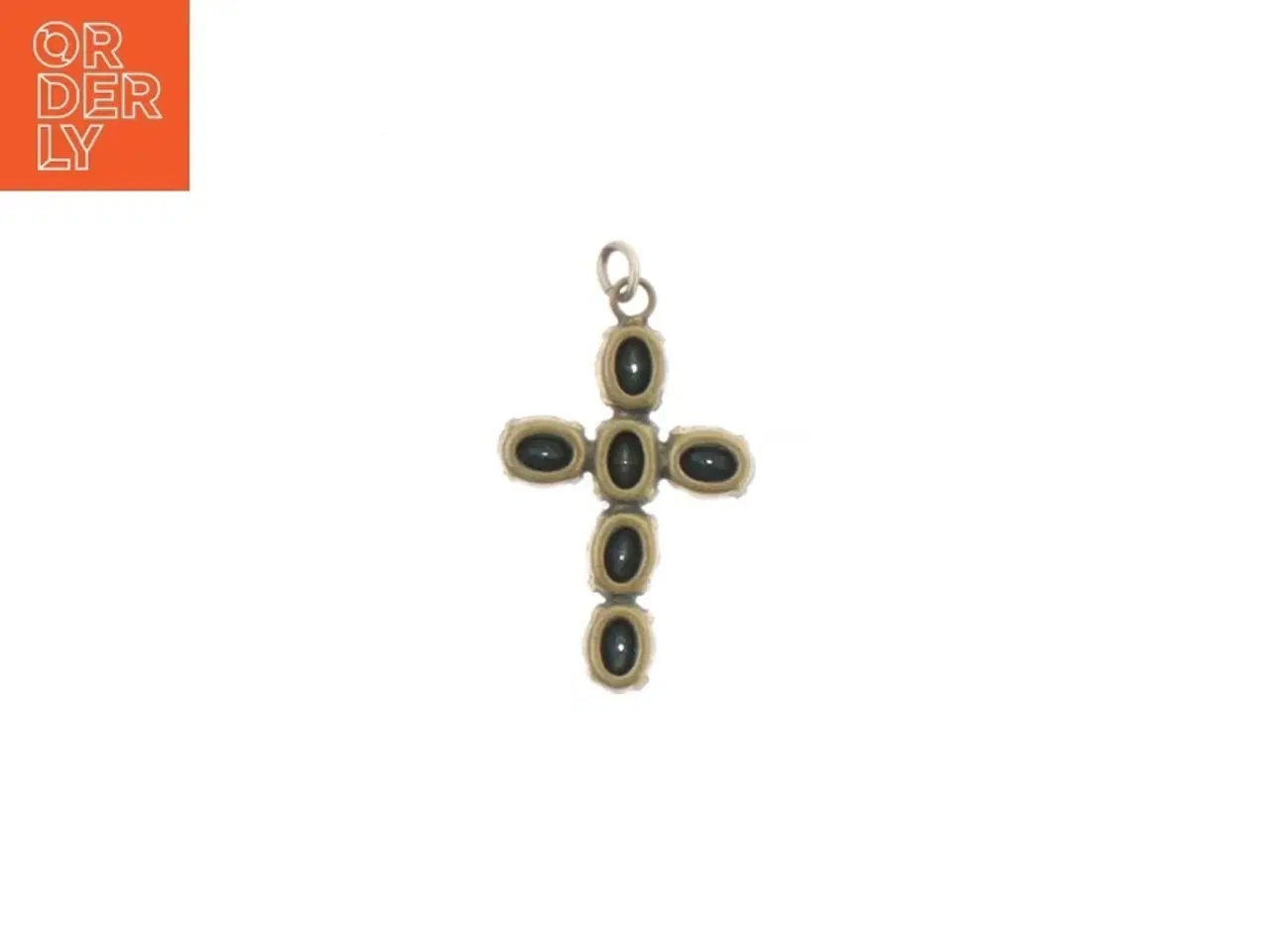 Billede 3 - Kors med simili sten (str. 3,2 x 2,1 cm)