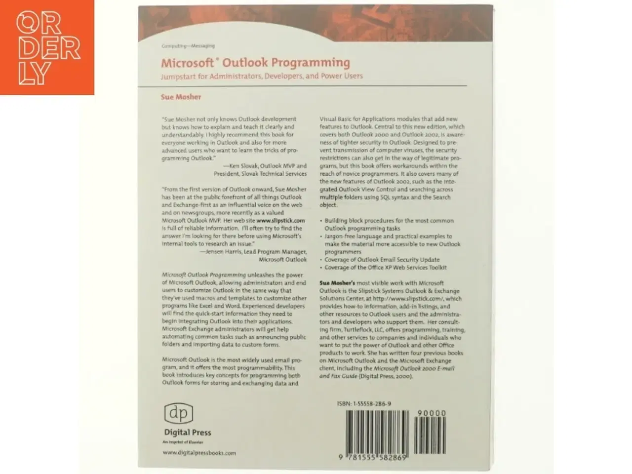 Billede 3 - Microsoft Outlook Programming : jumpstart for administrators, developers, and power users af Sue Mosher (Bog)