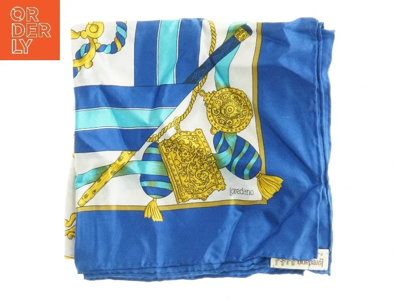 Billede 1 - Mønstret tørklæde fra Loredano (str. 86. x 88 cm)