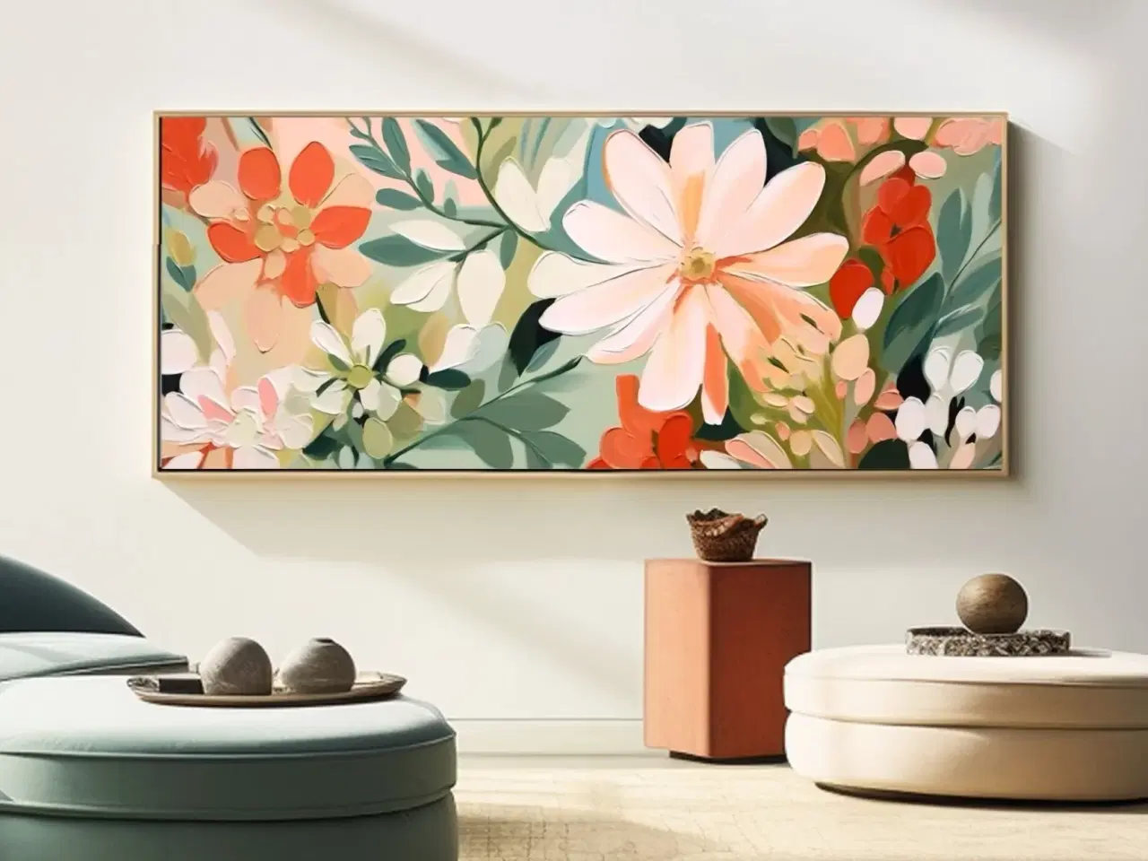 Billede 3 - Stort maleri 95 x 200 cm (Gratis levering)