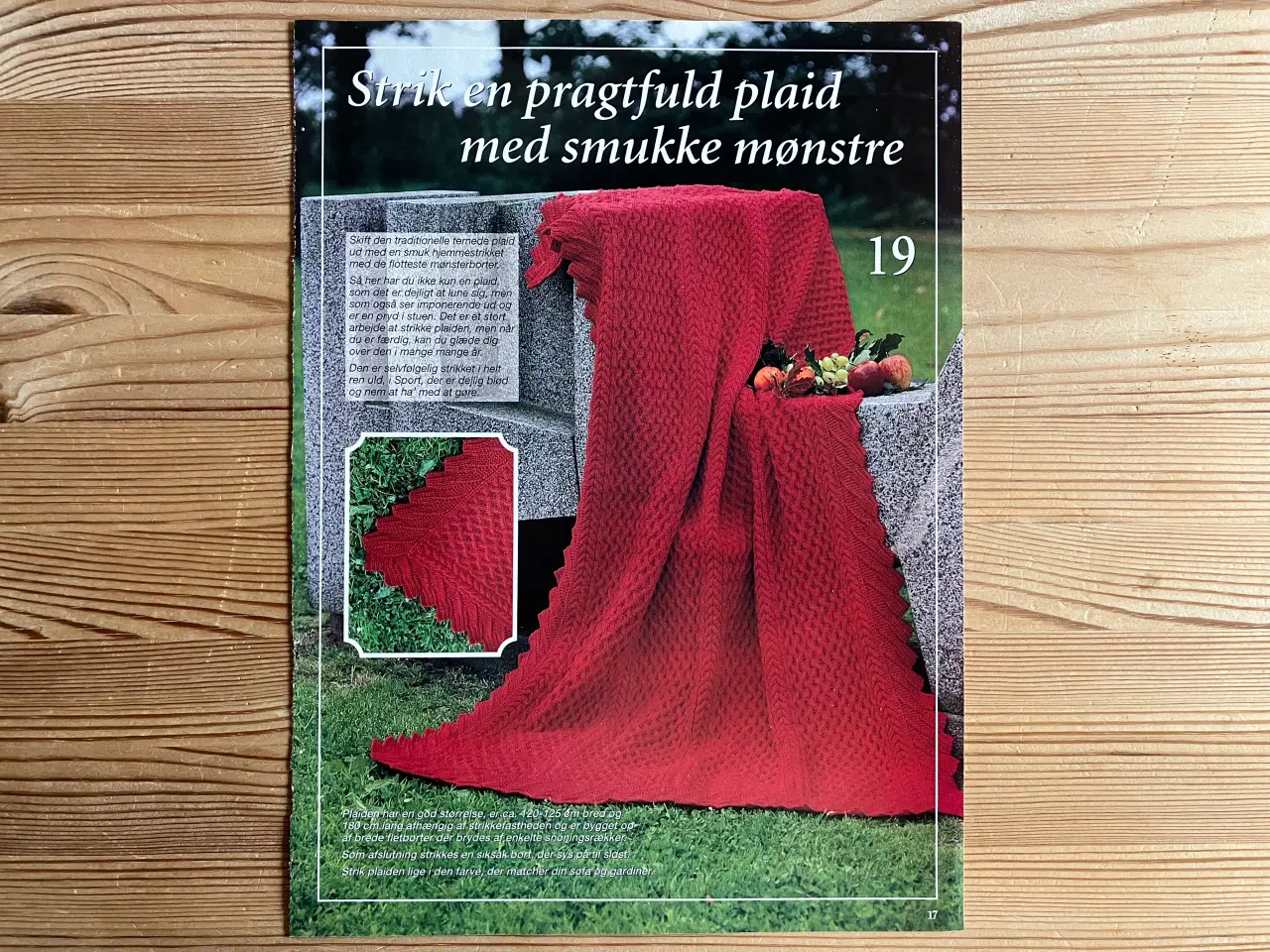 Billede 1 - Strik en dejlig plaid med smukke mønstre