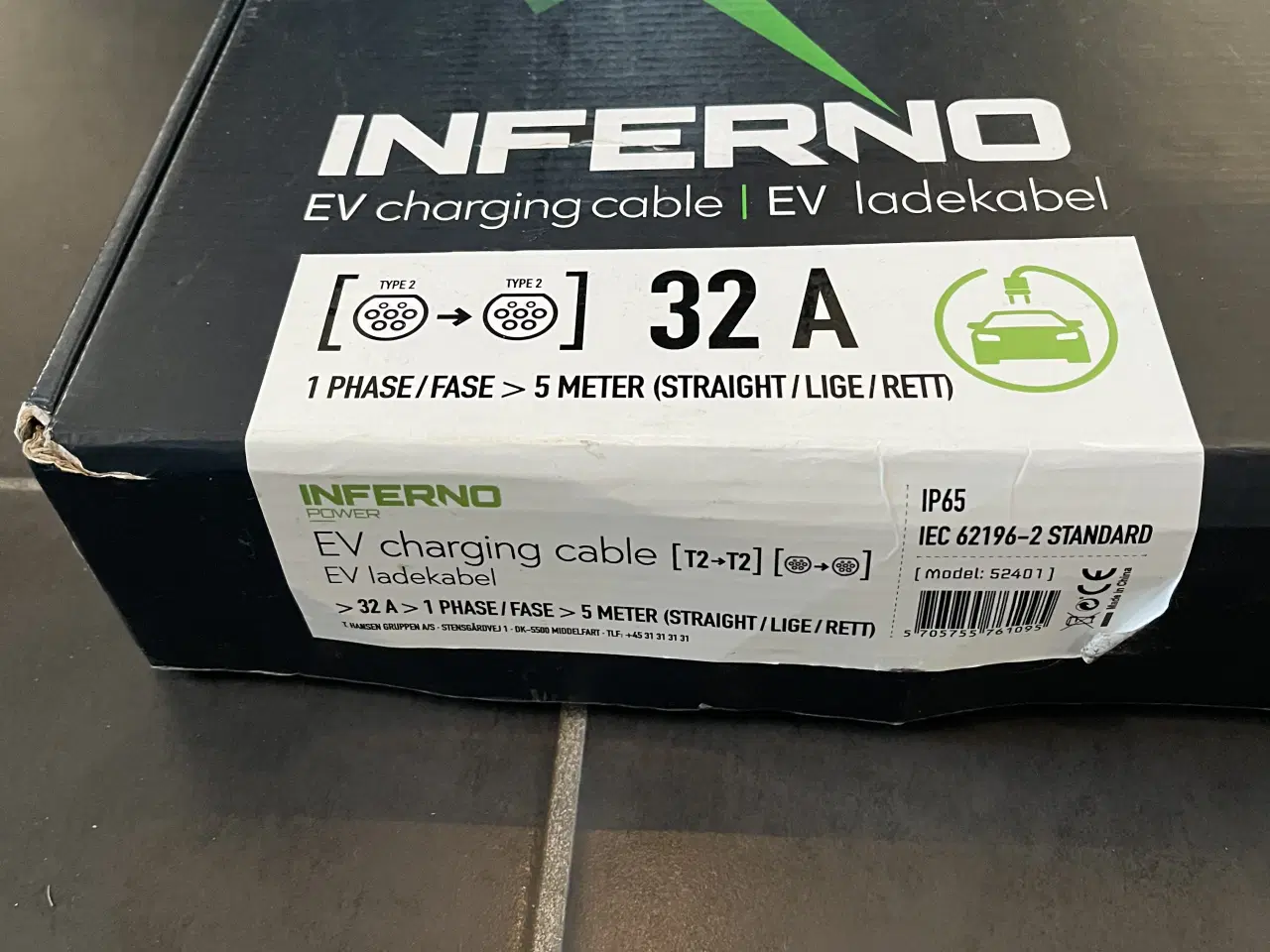 Billede 2 - Ladekabel 1 faset 5 meter 