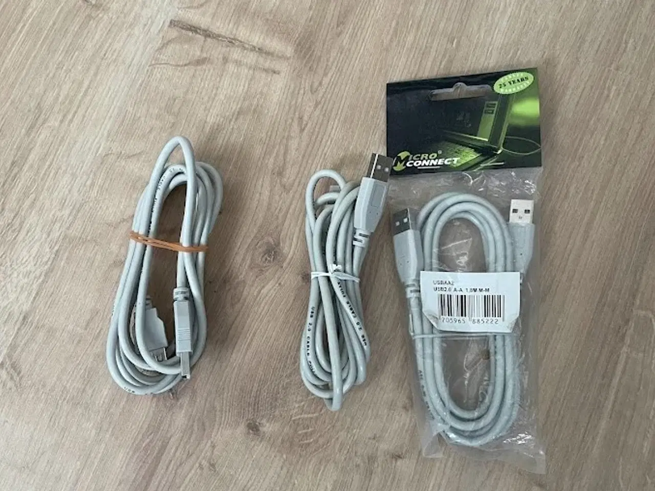 Billede 1 - 3 stk. USB Kabel Han/Han 1,8 mtr
