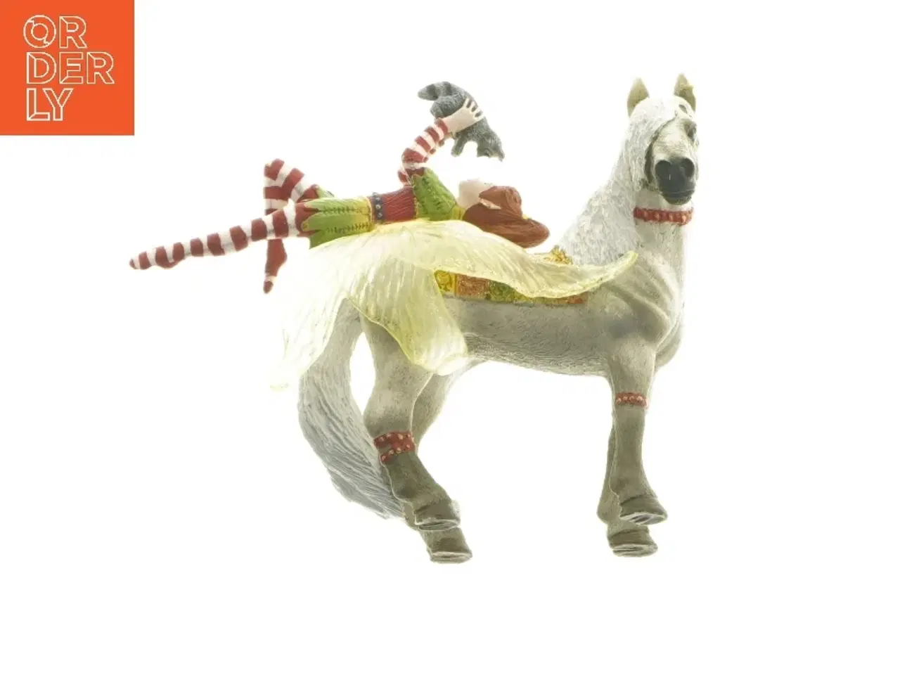 Billede 1 - Dekorativ figur af hest og pige fra Schleich (str. 12 cm)