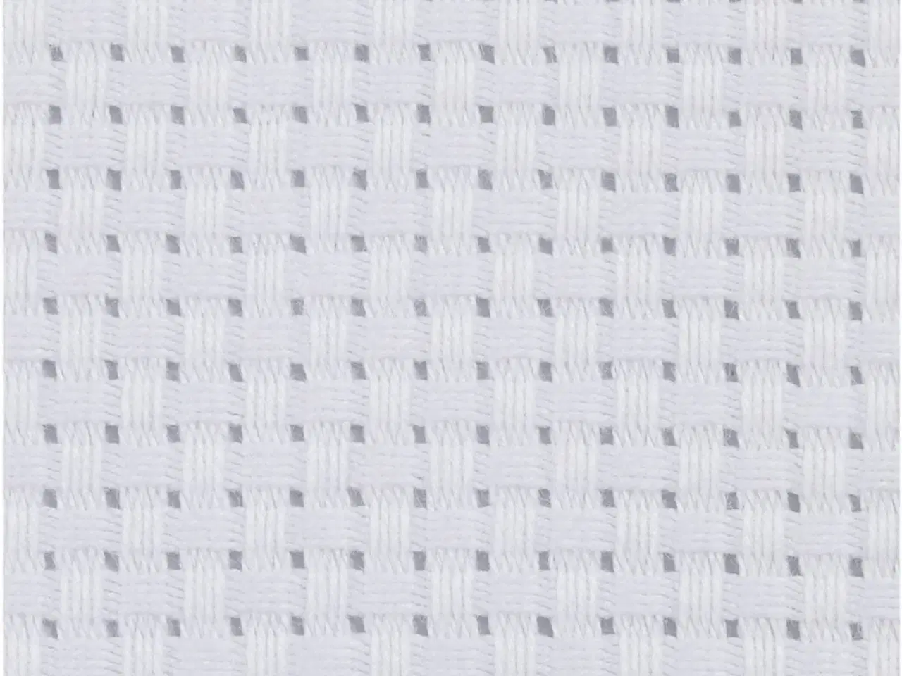 Billede 1 - Aidastof, str. 50x50 cm, 35 tern pr. 10 cm, hvid, 1 stk.