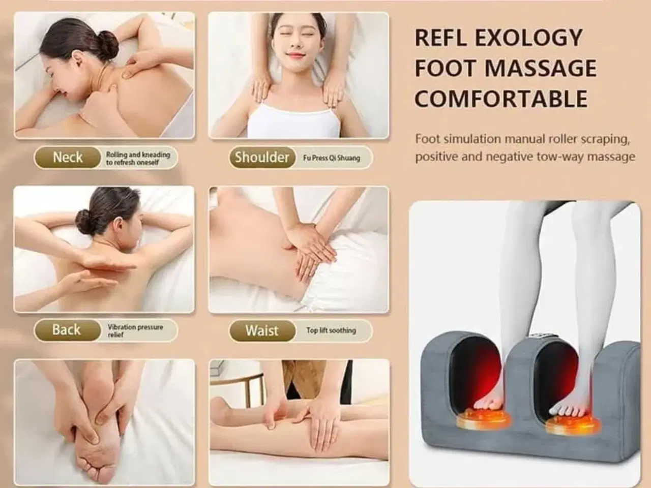 Billede 8 - Massagemåtte med varmepuder til helkropsmassage