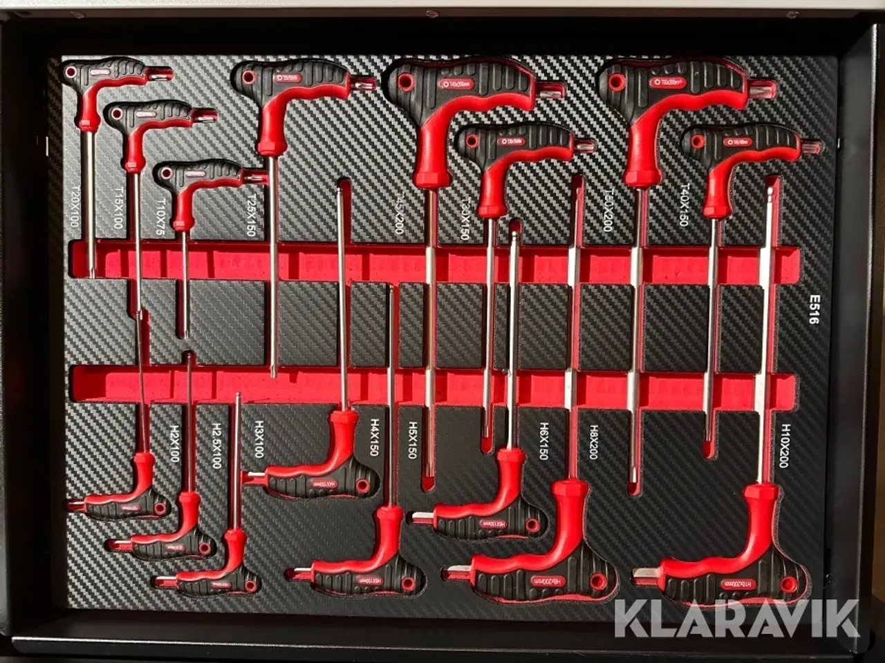 Billede 8 - Værktøjsvogn Bearsafe med 10 skuffer og 258 dele