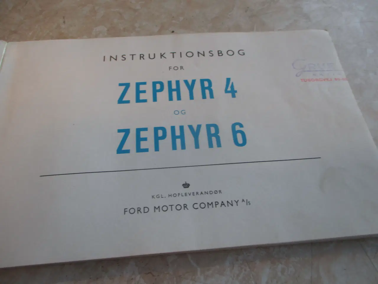 Billede 2 - Instruktionsbog Ford Zephyr