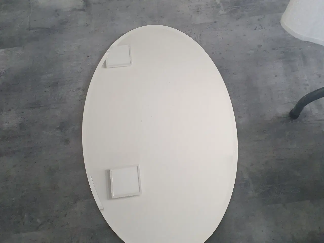 Billede 1 - Oval spejl med facetslebet kant
