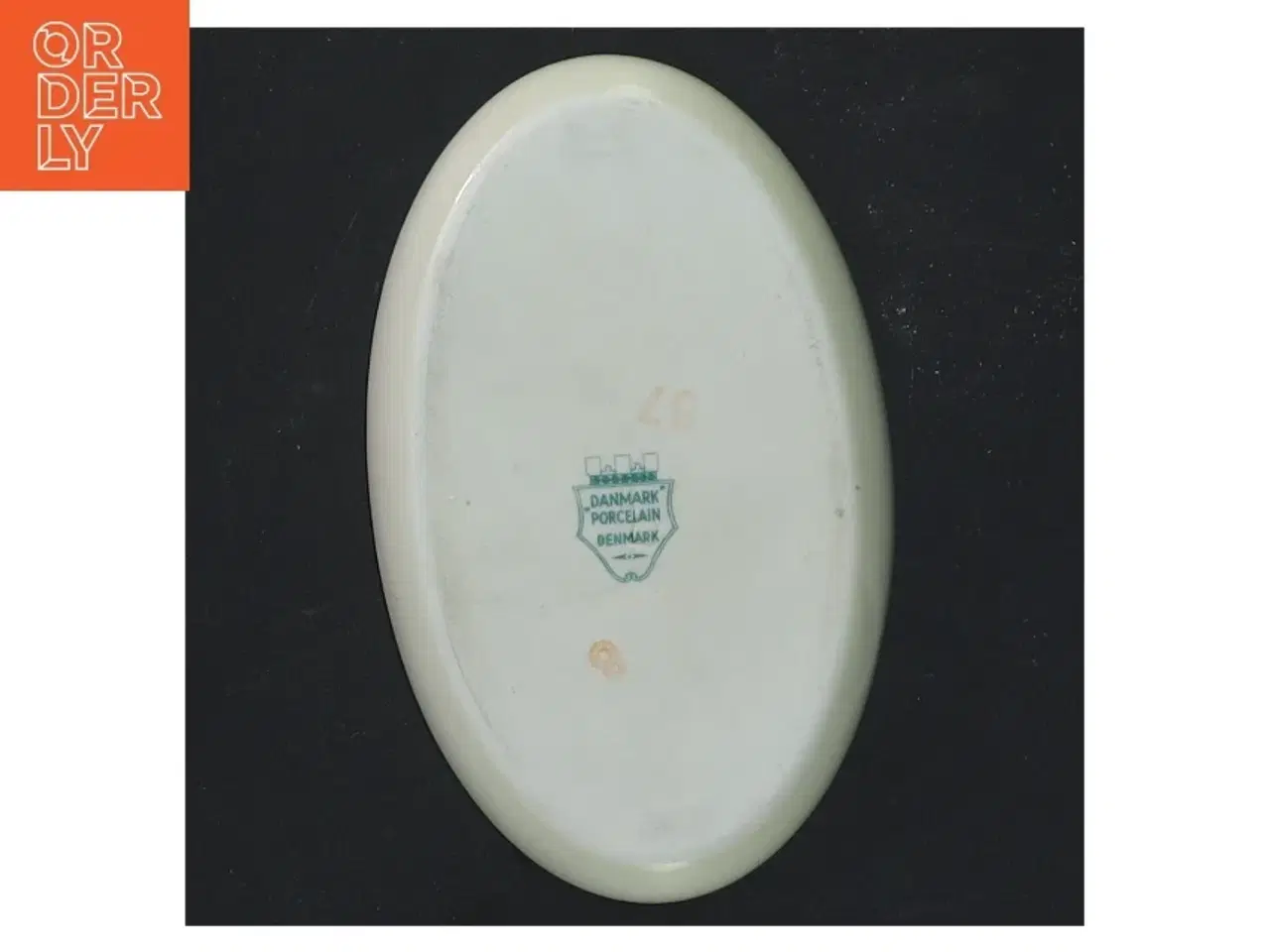 Billede 3 - Lille porcelænsfad med blomster (str. 12x7 cm)