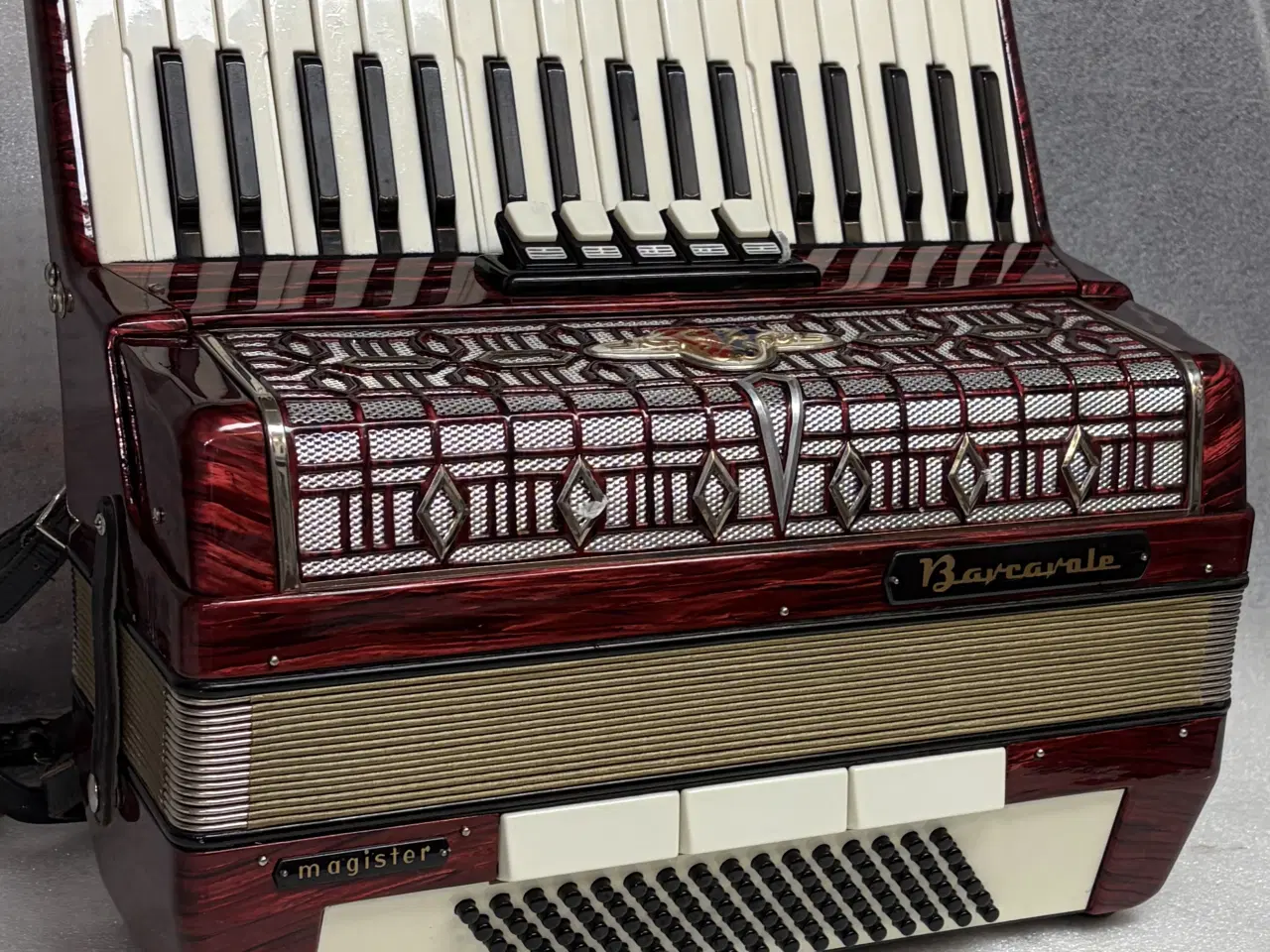 Billede 3 - 🎵 Barcarole flot rød højglans tangent-harmonika
