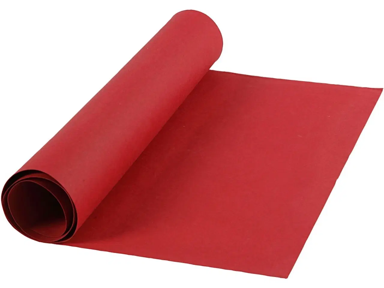 Billede 1 - Læderpapir, B: 50 cm, ensfarvet, 350 g, rød, 1m/ 1 rl.