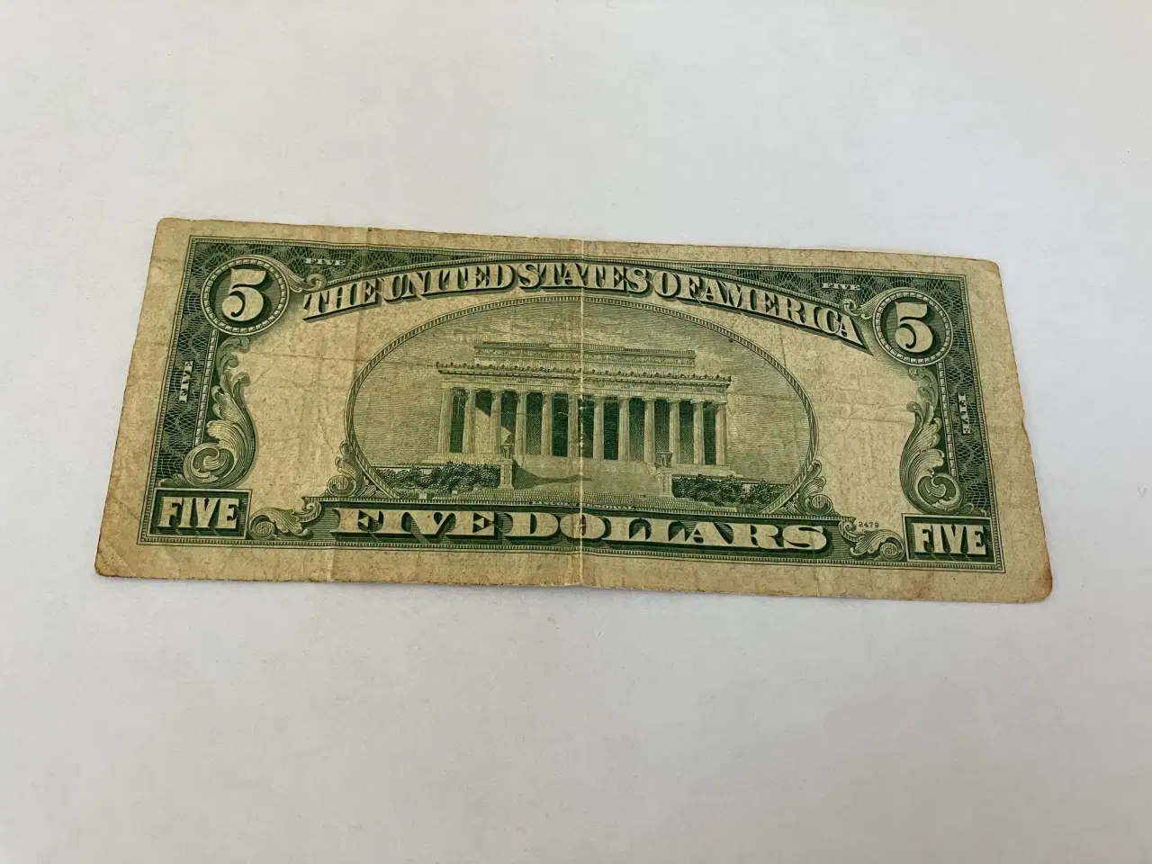 Billede 2 - 5 Dollars USA 1953 B - Dårlig stand