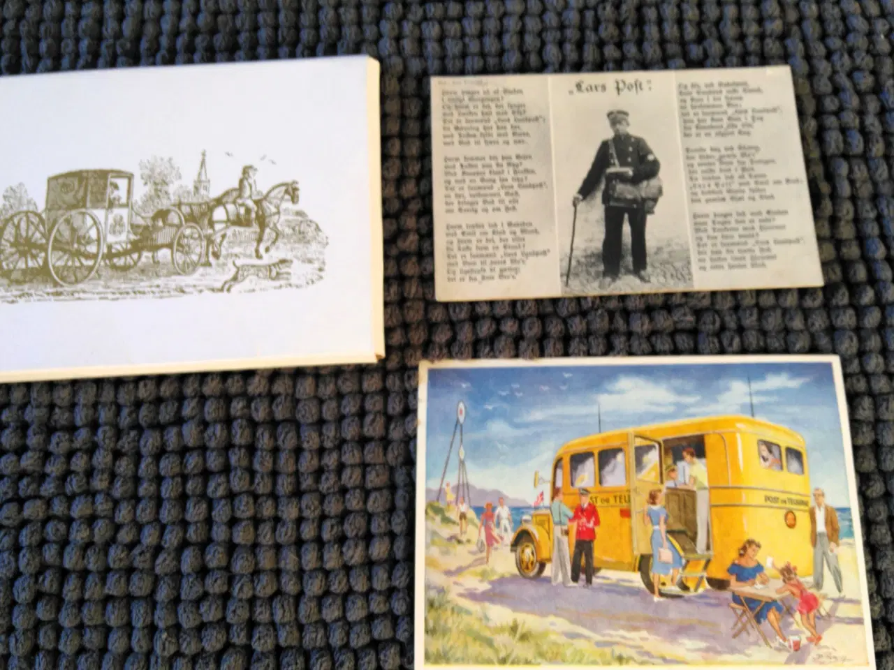 Billede 5 - Flotte postkort med postbude / postvæsenet