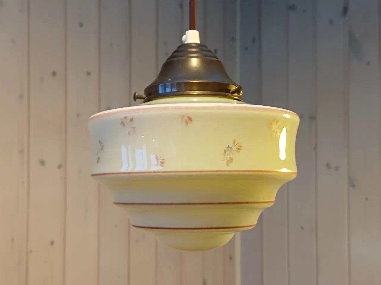 Billede 6 - Vintage/Retro loftlampe med glasskærm