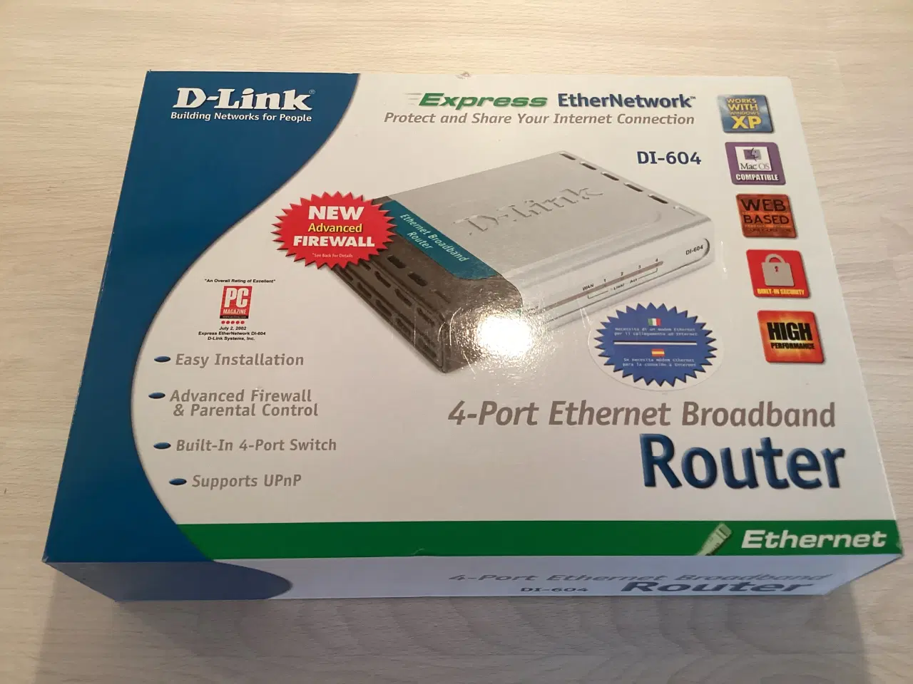 Billede 1 - Ubrugt D-Link Router DI-604 med 4 porte