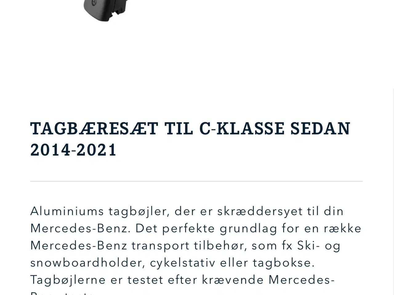 Billede 5 - Mercedes tagbøjler C-klasse SEDAN 2014-2021