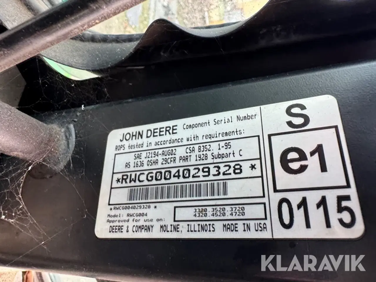 Billede 5 - Traktor John Deere 3720