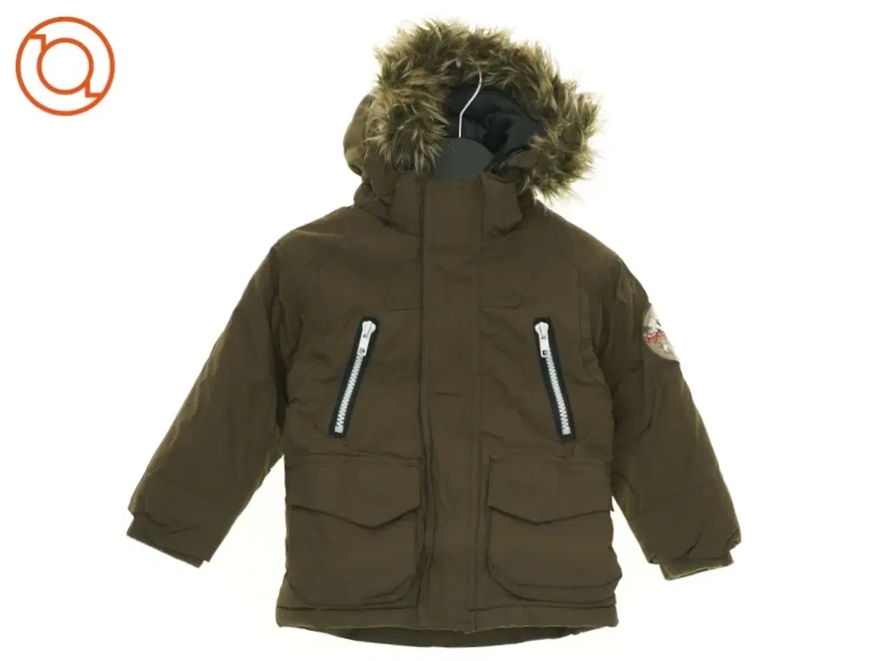 Billede 1 - Varm Parka Vinter jakke med aftagelig hætte og pelskant (str. 86 cm)