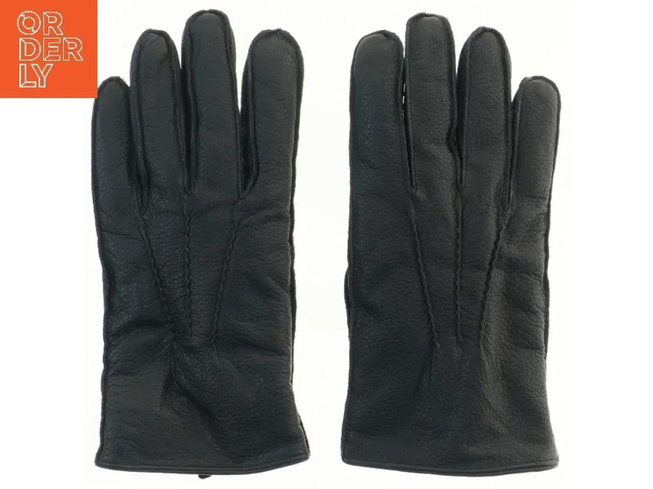 Billede 1 - Sorte læderhandsker 27 cm (str. 27 cm)