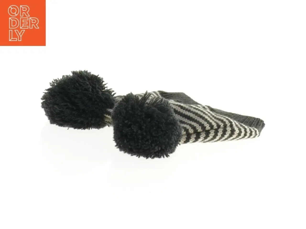 Billede 3 - Stribet hue med pomponer fra Next (str. 6 mdr)