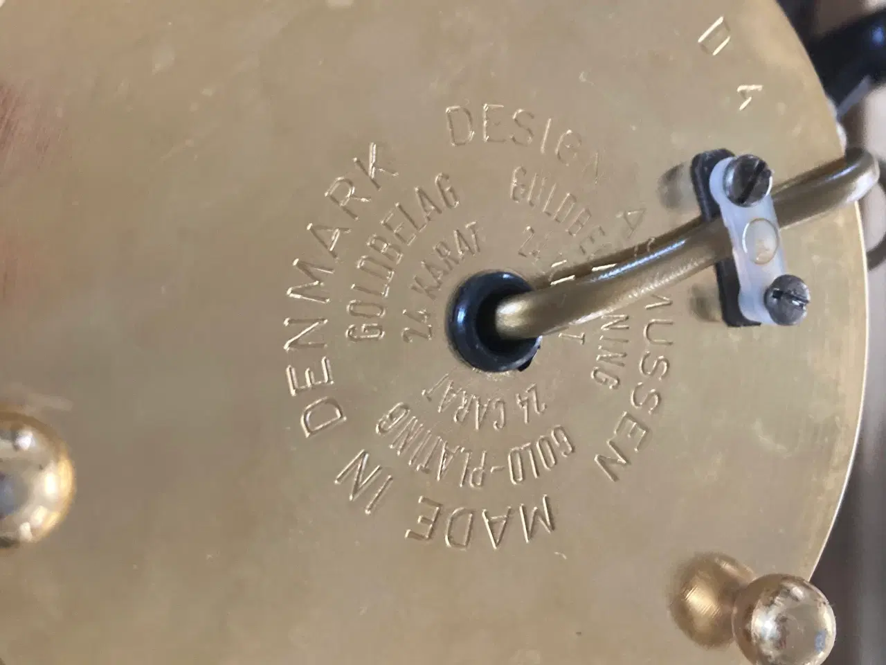 Billede 2 - Asmussen Hamlet Design lampe i guld 4 dråber