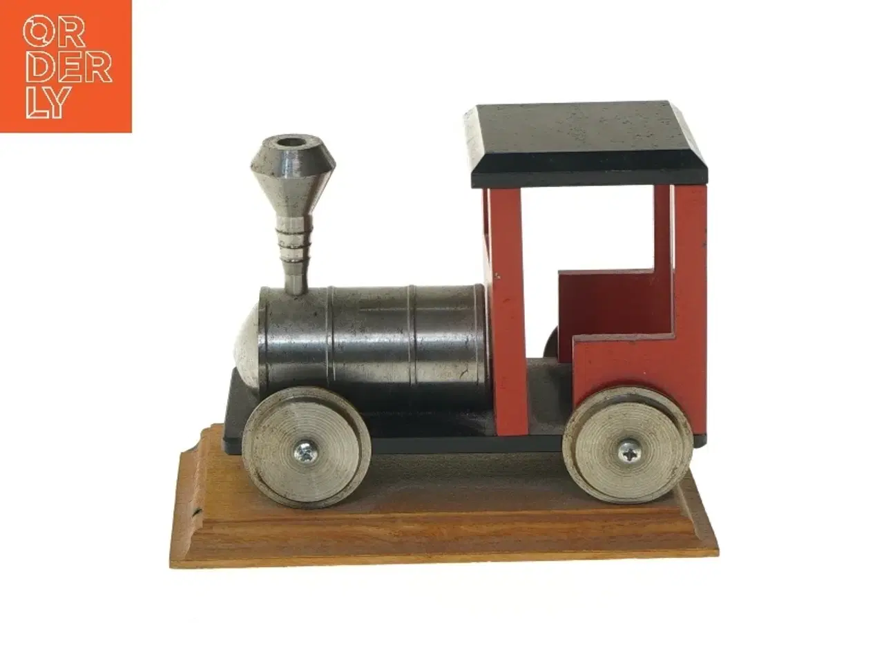 Billede 1 - Dekorationstog i metal og træ (str. 18x11 cm)