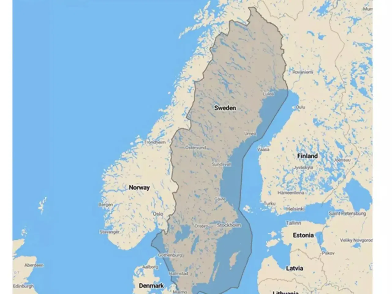 Billede 1 - Raymarine søkort over Sverige