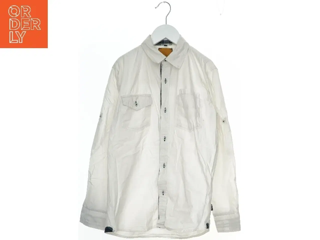 Billede 1 - Hvid skjorte med lommer (str. 164)