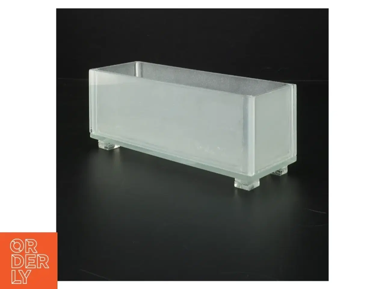 Billede 1 - Glasvase rektangulær (str. 20 x. 7 cm)
